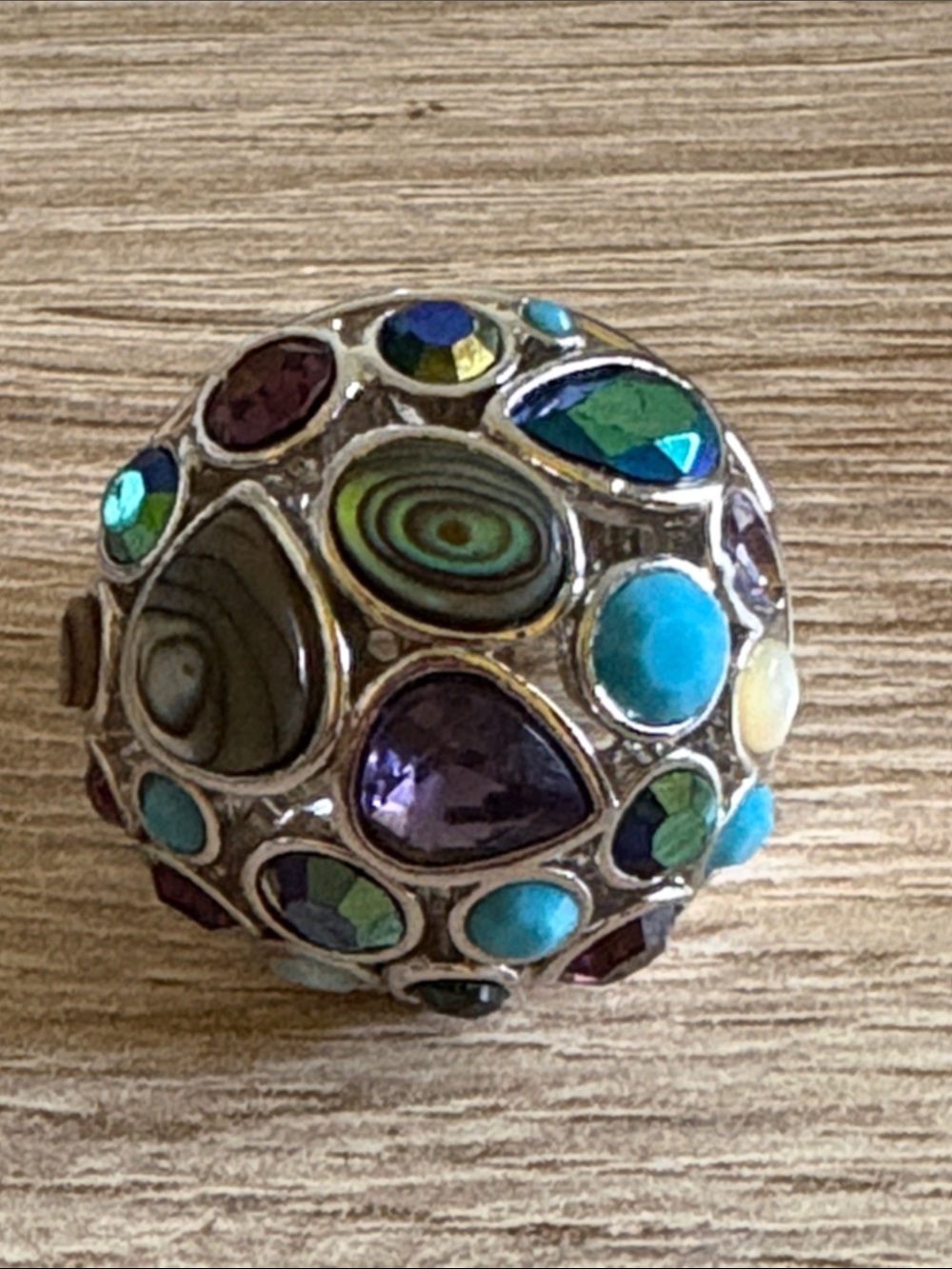 Size 7.5 Vintage Lia Sophia "Fireworks" Dome Ring